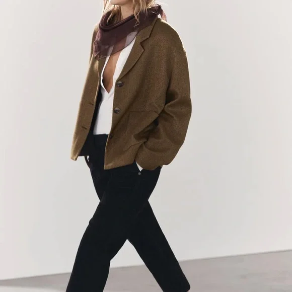 NWT Zara herringbone jacket - Picture 7 of 13